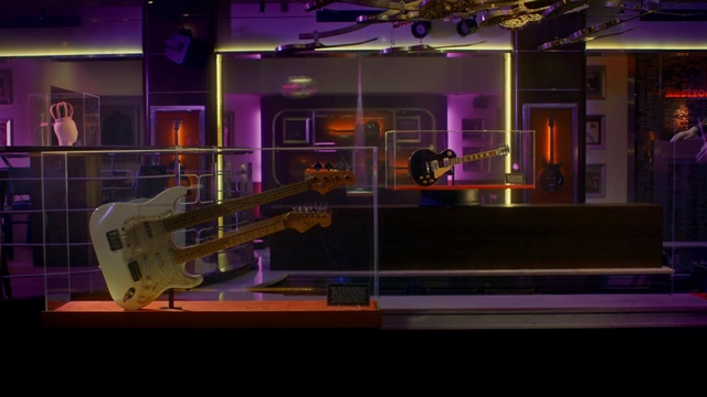Video Reference: Purple, Building, Entertainment, Violet, Musical instrument, Magenta, Visual effect lighting, Music, Guitar, Machine