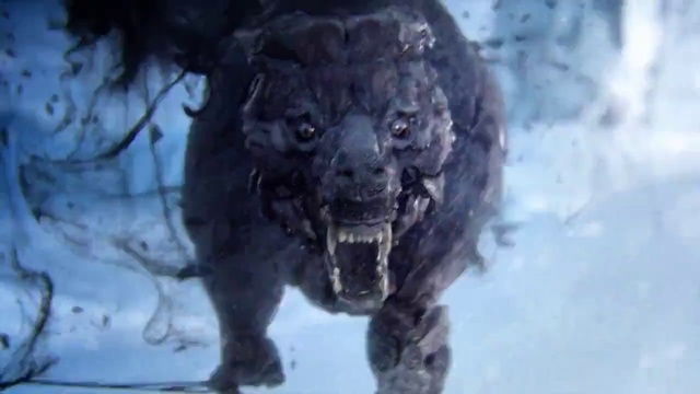 Video Reference: Jaw, Carnivore, Snow, Fang, Big cats, Terrestrial animal, Snout, Tree, Water, Electric blue