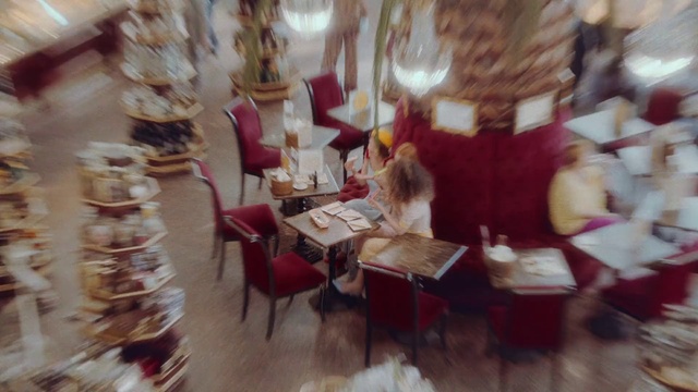 Video Reference: Tree, Chair, Table, Customer, Wood, Event, City, Shopping, Flooring, Retail