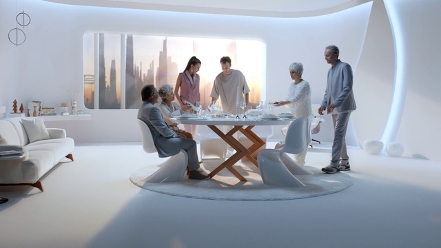 Video Reference: Furniture, Table, Building, Automotive design, Fashion, Comfort, Interior design, Art, Material property, Real estate