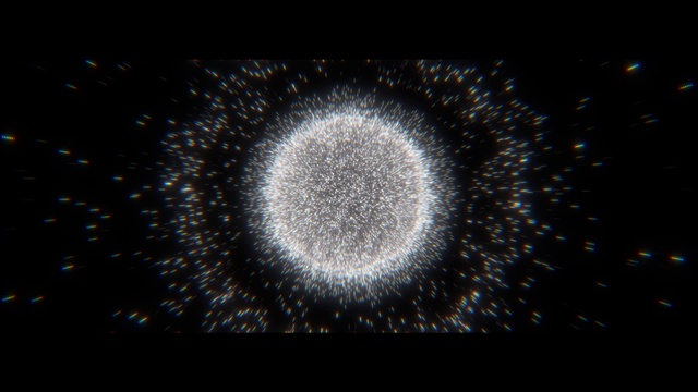 Video Reference: Fireworks, Art, Sky, Circle, Electric blue, Astronomical object, Science, Event, Space, Pattern