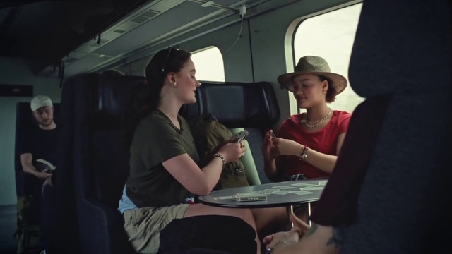 Video Reference: Hat, Fedora, Baseball cap, Fun, Sun hat, T-shirt, Event, Leisure, Cap, Passenger