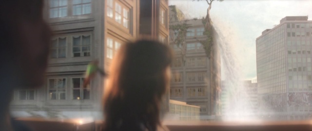 Video Reference: Window, Building, City, Tower block, Smoke, Facade, Fun, Tree, Street, Road