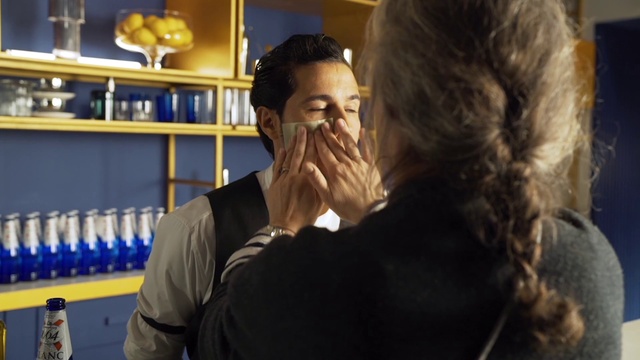 Video Reference: Jaw, Gesture, Fun, Event, Moustache, Facial hair, Beard, Wrinkle, Fur, Sitting