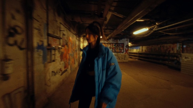 Video Reference: Flash photography, Art, Tints and shades, City, Midnight, Darkness, Tunnel, Road, Workwear, Shadow