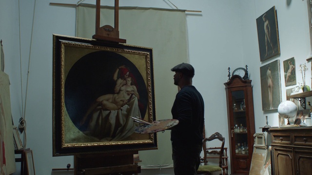 Video Reference: Picture frame, Art, Painting, Event, Musical instrument, Artist, Religious institute, Visual arts, Holy places, Antique