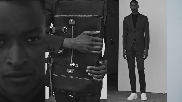 Video Reference: Joint, Black, Sleeve, Military uniform, Standing, Military person, Gesture, Waist, Black-and-white, Style