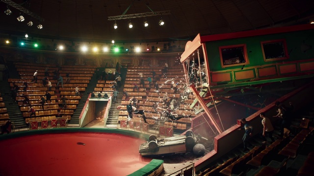 Video Reference: Field house, Building, Chair, Musical instrument accessory, Entertainment, Leisure, Performing arts center, Music venue, Fan, Stage