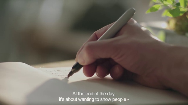 Video Reference: Hand, Gesture, Finger, Thumb, Nail, Writing instrument accessory, Wrist, Writing, Font, Service