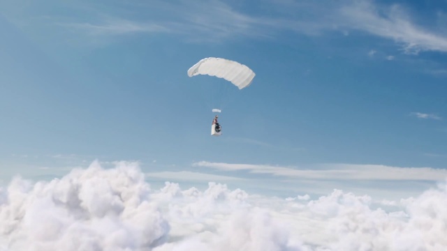 Video Reference: Cloud, Sky, Parachute, Cumulus, Windsports, Parachuting, Travel, Paragliding, Air travel, Wind