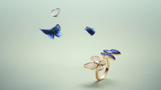 Video Reference: Vertebrate, Azure, Body jewelry, Petal, Creative arts, Wing, Natural material, Art, Electric blue, Beauty