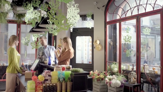 Video Reference: Property, Plant, Flower, Green, Window, Building, Lighting, Interior design, Yellow, Table