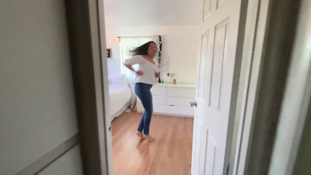 Video Reference: Mirror, Wood, Knee, Flooring, House, Thigh, Door, Floor, Comfort, Elbow