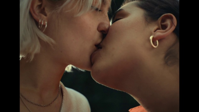 Video Reference: Nose, Cheek, Kiss, Lip, Eyelash, Ear, Jaw, Gesture, Happy, Romance