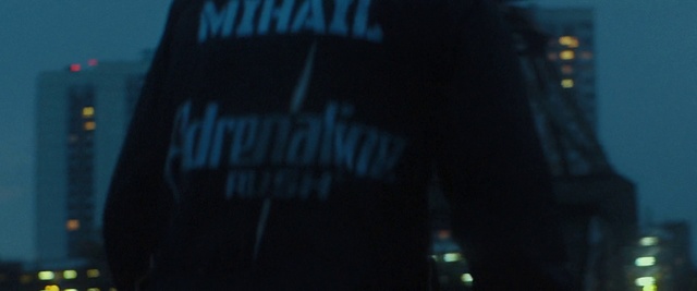 Video Reference: Sleeve, Sportswear, Font, Jersey, Electric blue, Midnight, T-shirt, Magenta, Pattern, Darkness