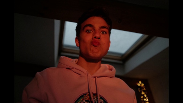 Video Reference: Sleeve, Flash photography, Event, Fun, Uniform, Personal protective equipment, Room, Peach, Night, Portrait photography