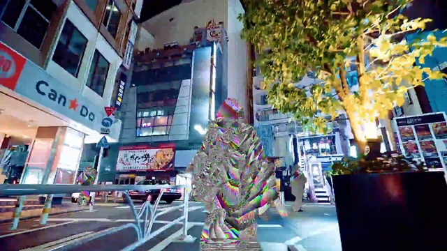 Video Reference: Christmas tree, Building, Window, Architecture, Plant, Urban design, Neighbourhood, Tree, Public space, Christmas decoration