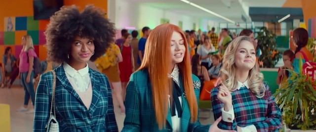 Video Reference: Hair, Head, Smile, Outerwear, Photograph, Shirt, Green, Tartan, Purple, Street fashion