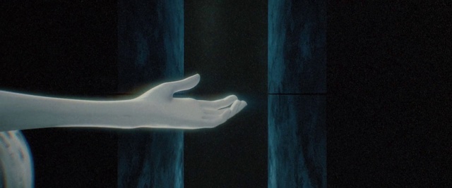 Video Reference: Gesture, Tints and shades, Rectangle, Art, Darkness, Electric blue, Wood, Transparent material, Wrist, Visual arts