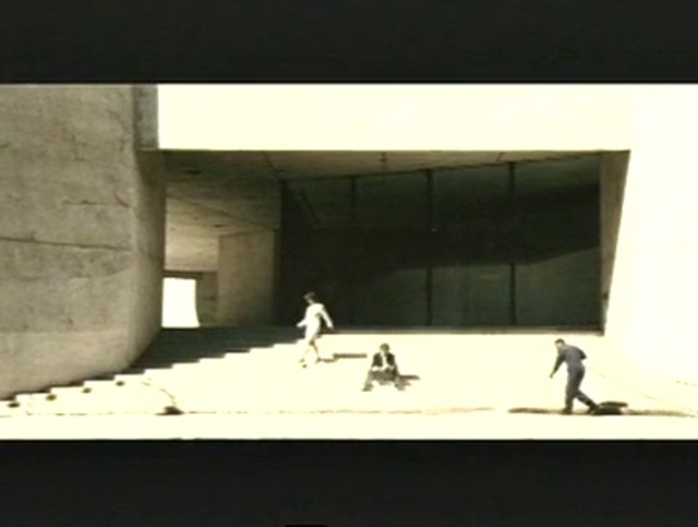 Video Reference: Window, Rectangle, Building, Floor, Flooring, Shade, Wood, Tints and shades, Door, Asphalt