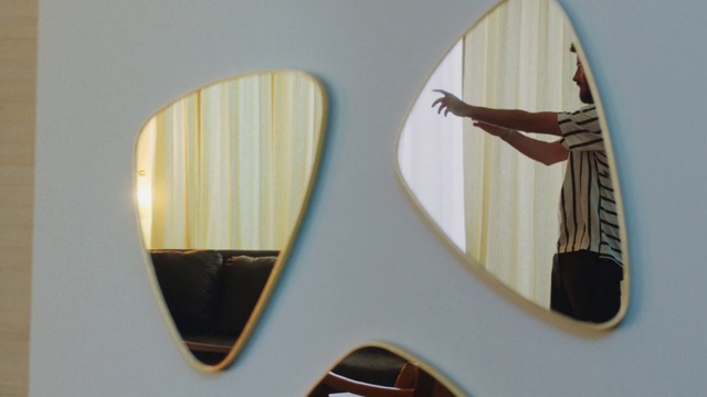 Video Reference: Mirror, Wood, Tints and shades, Font, Circle, Art, Stairs, Varnish, Symbol, Metal
