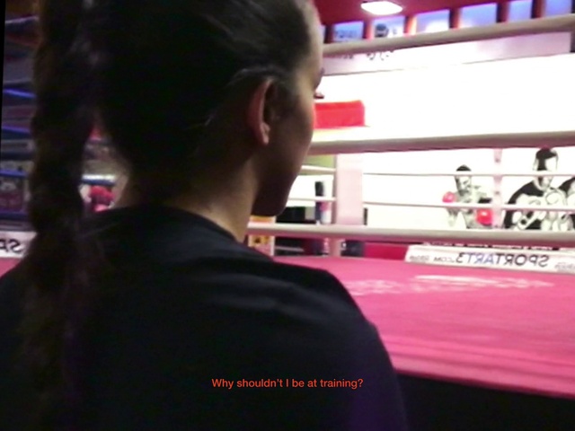 Video Reference: T-shirt, Boxing ring, Indoor games and sports, Contact sport, Event, Striking combat sports, Magenta, Recreation, Sports, Fun