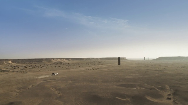 Video Reference: Sky, Cloud, Plain, Landscape, Horizon, Aeolian landform, Calm, Sand, Soil, Singing sand