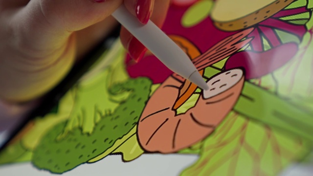 Video Reference: Hand, Leaf, Cartoon, Finger, Gesture, Art, Writing implement, Thumb, Nail, Painting