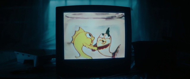 Video Reference: Art, Felidae, Carnivore, Cartoon, Font, Small to medium-sized cats, Painting, Gas, Rectangle, Television set