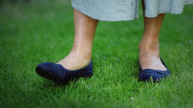 Video Reference: Plant, Shoe, Green, Leg, People in nature, Human body, Textile, Grass, Denim, Knee