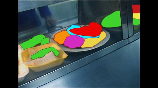 Video Reference: Food, Toy, Rectangle, Glass, Art, Visual arts, Magenta, Display case, Sweetness, Ingredient