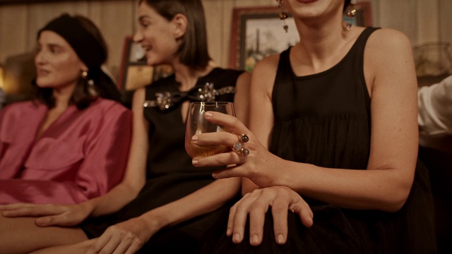 Video Reference: Active tank, Flash photography, Tableware, Stemware, Dress, Gesture, Smile, Vest, Necklace, Sleeveless shirt