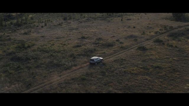 Video Reference: Motor vehicle, Plant, Grass, Landscape, Grassland, Soil, Road, Darkness, Tree, Pasture