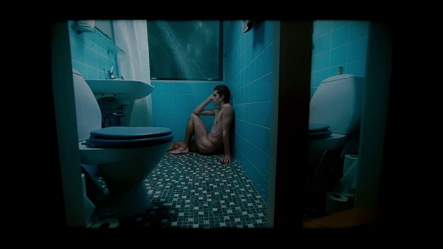 Video Reference: Plumbing fixture, Toilet, Purple, Bathroom, Toilet seat, Plumbing, Display device, Room, Darkness, Fun