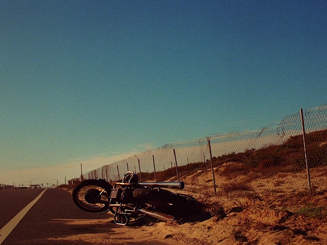 Video Reference: Sky, Tire, Wheel, Automotive tire, Bicycle tire, Fence, Sunlight, Slope, Rolling, Plain