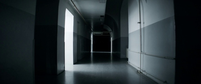 Video Reference: Floor, Flooring, Tints and shades, Symmetry, Space, Darkness, Monochrome photography, Monochrome, Composite material, Fixture