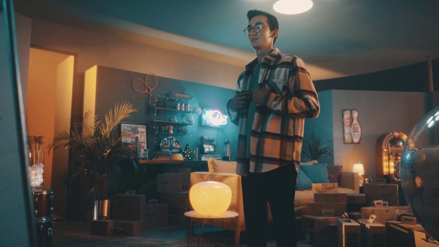 Video Reference: Furniture, Lighting, Picture frame, Chair, Plant, Table, Lamp, Flash photography, Couch, Coffee table