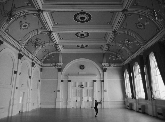 Video Reference: Building, Window, Black-and-white, Hall, Wood, Symmetry, Ceiling, Arch, Art, Monochrome