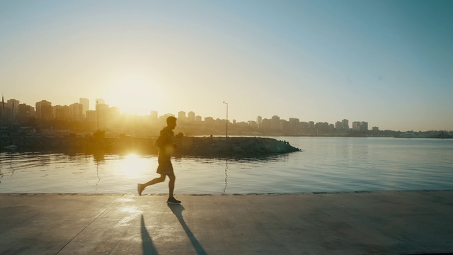 Video Reference: Water, Sky, Sunlight, Happy, People in nature, Lake, Beach, Sunset, Dusk, People on beach
