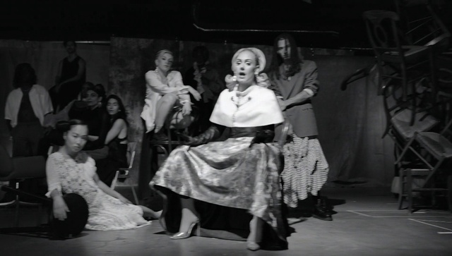 Video Reference: Performing arts, Black-and-white, Style, Entertainment, Fashion design, Flash photography, Choreography, Fun, Monochrome photography, Event