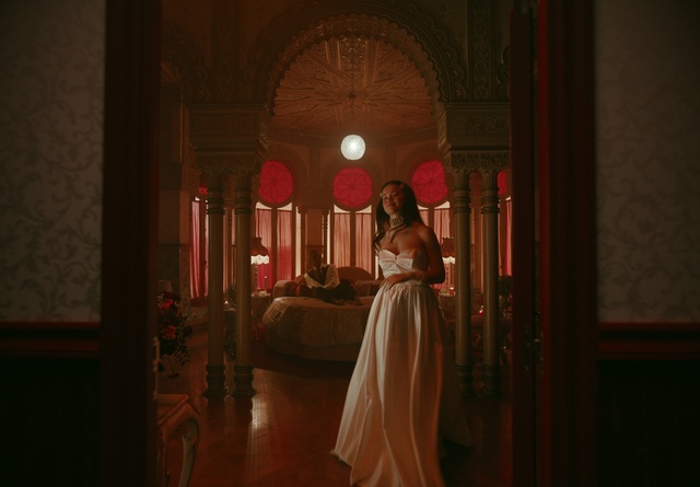 Video Reference: Building, Flash photography, Dress, Art, Cg artwork, Wedding dress, Wood, Gown, Formal wear, Darkness