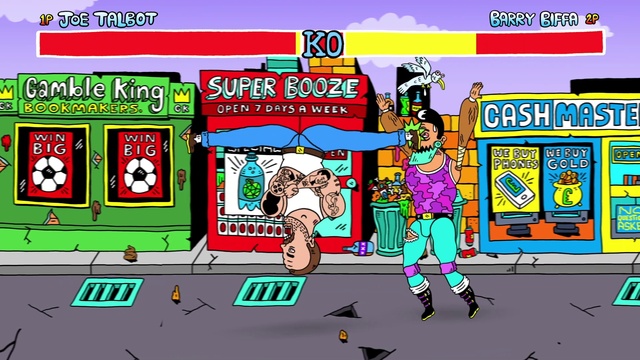 Video Reference: Cartoon, Art, Font, Rectangle, Fictional character, Games, Window, Graphics, Fiction, Animation