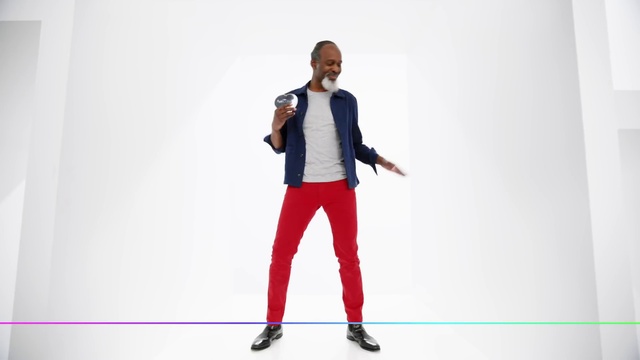 Video Reference: Footwear, Jeans, Trousers, Microphone, Outerwear, Arm, Leg, Human body, Performing arts, Entertainment