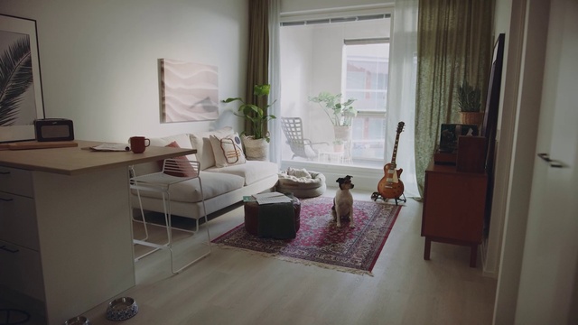 Video Reference: Property, Furniture, Building, Comfort, Wood, Textile, Living room, Interior design, Flooring, Table