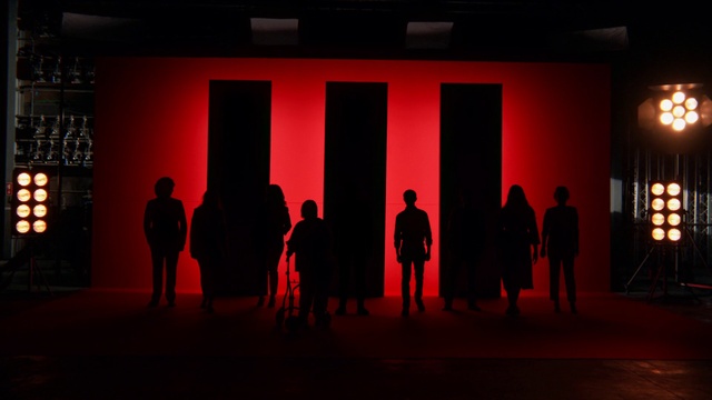 Video Reference: Fashion, Art, Entertainment, Font, Magenta, Tints and shades, Building, Event, Darkness, Visual arts