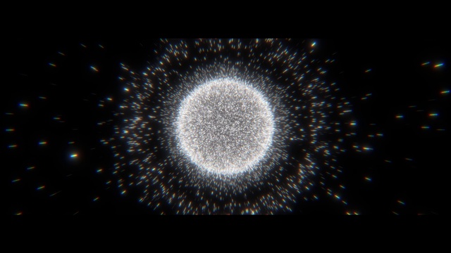 Video Reference: Fireworks, Sky, Art, Gas, Astronomical object, Circle, Electric blue, Science, Event, Midnight