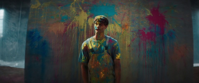 Video Reference: Flash photography, Paint, Textile, Art, Eyewear, Artist, Tints and shades, Fashion design, Magenta, Electric blue