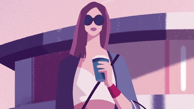 Video Reference: Arm, Eyebrow, Eyewear, Purple, Gesture, Pink, Violet, Art, Black hair, Thigh