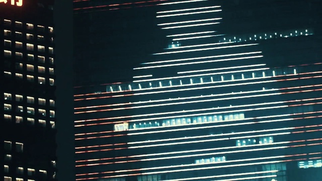 Video Reference: Building, Font, Urban design, Tower block, Electricity, City, Technology, Skyscraper, Electric blue, Condominium