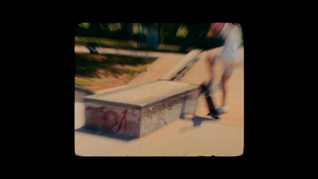 Video Reference: Window, Rectangle, Wood, Art, Vehicle door, Sports equipment, Skateboard, Tints and shades, Triangle, Automotive exterior